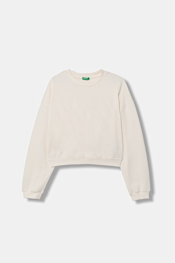 United Colors of Benetton mikina detská bavlnená béžová 3NBMC10SD.G.Stagionale