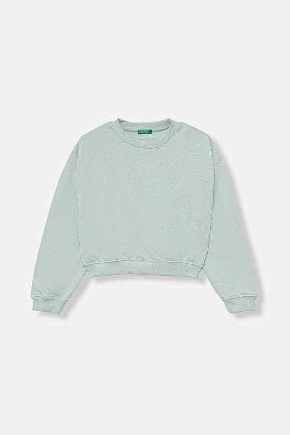 United Colors of Benetton mikina detská bavlnená tyrkysová 3NBMC10SD.G.Stagionale