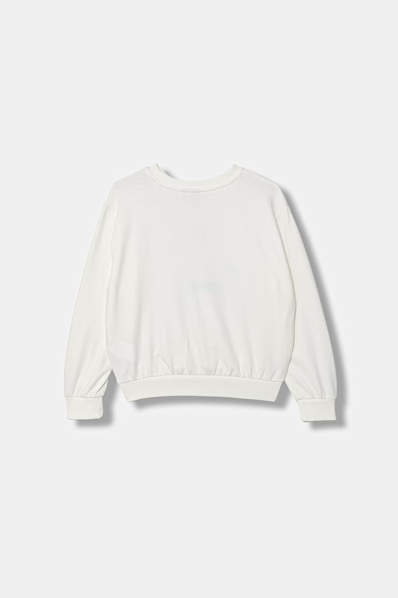 United Colors of Benetton hanorac pentru copii din amestec de bumbac 32N4C10SR.G.Stagionale alb SS26