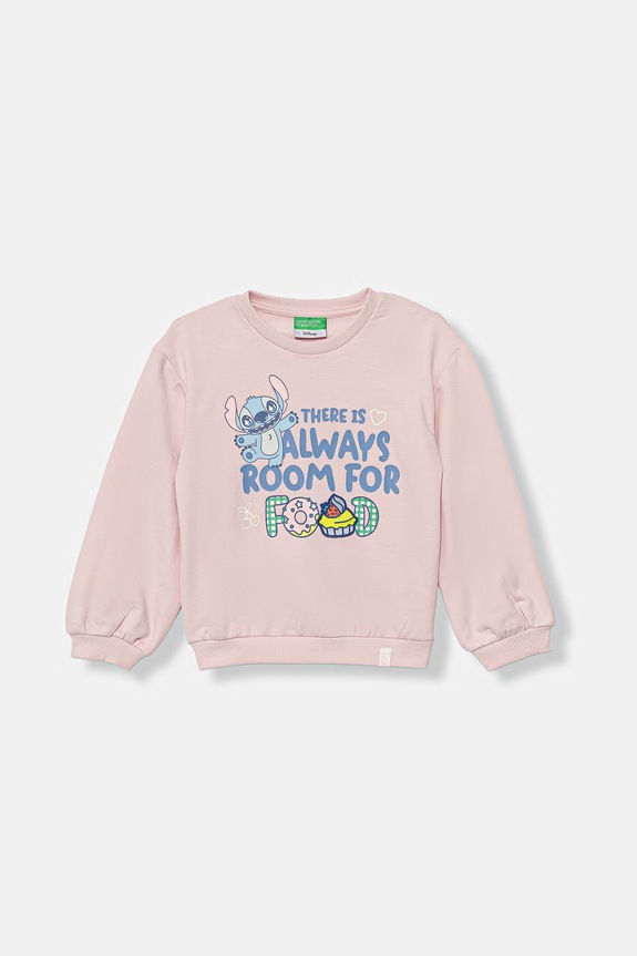 United Colors of Benetton oversize mikina detská s bavlnou ružová 32N4G10MN.P.Stagionale