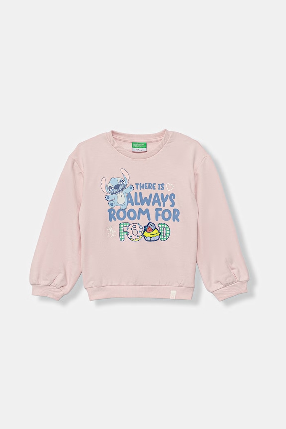 United Colors of Benetton oversize mikina detská s bavlnou ružová 32N4G10MN.P.Stagionale