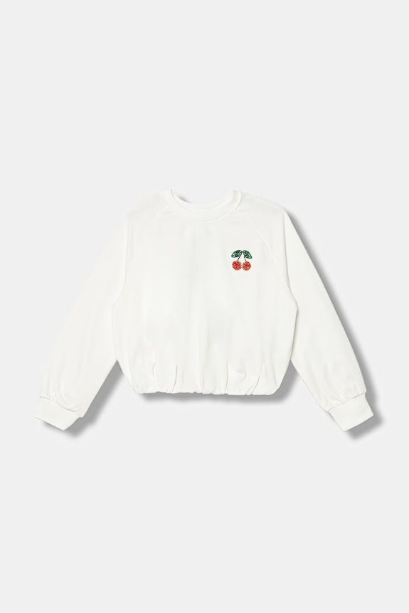 United Colors of Benetton bluza dziecięca z bawełną biały 3WHVC10SV.G.Stagionale