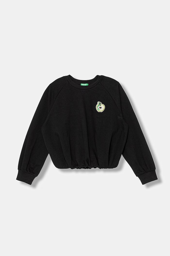 United Colors of Benetton bluza dziecięca z bawełny czarny 3WHVC10SV.G.Stagionale
