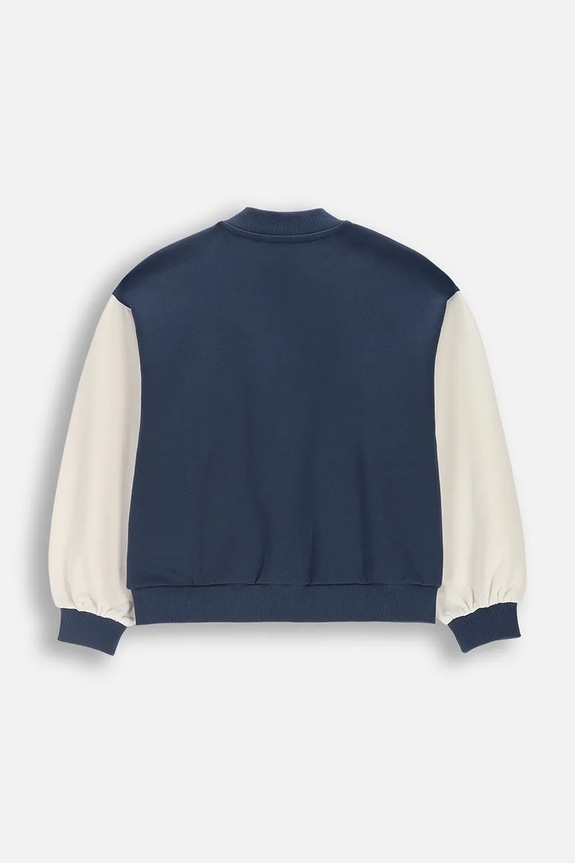 Coccodrillo mikina na zips detská bavlnená WC6132201FGJ tmavomodrá SS26