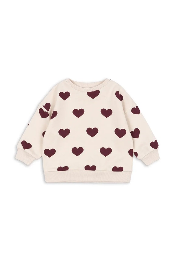 Detská mikina Konges Sløjd LOU SWEAT SHIRT OCS melanž béžová KS104346.PreSpring