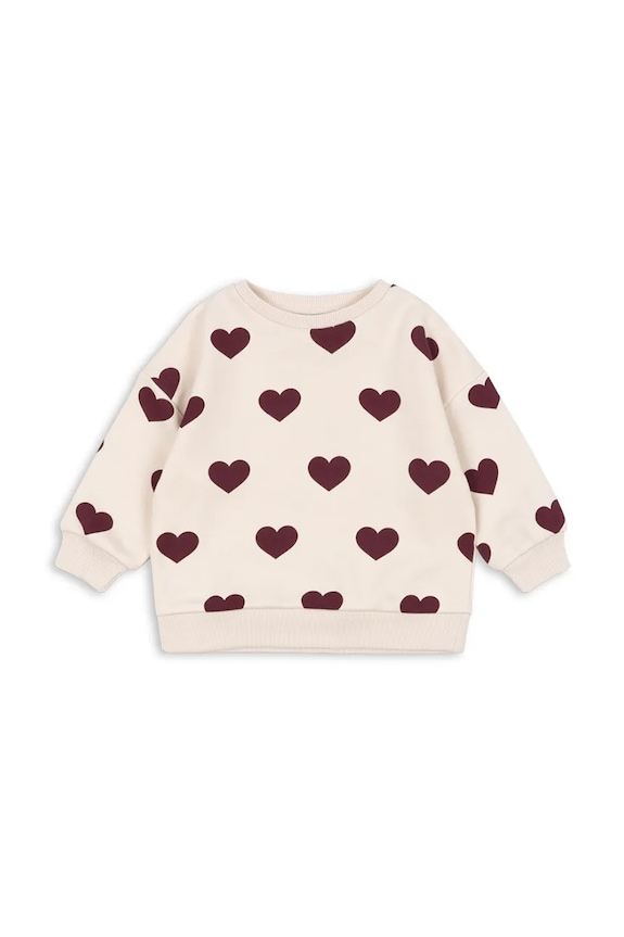 Detská mikina Konges Sløjd LOU SWEAT SHIRT OCS melanž béžová KS104346.PreSpring