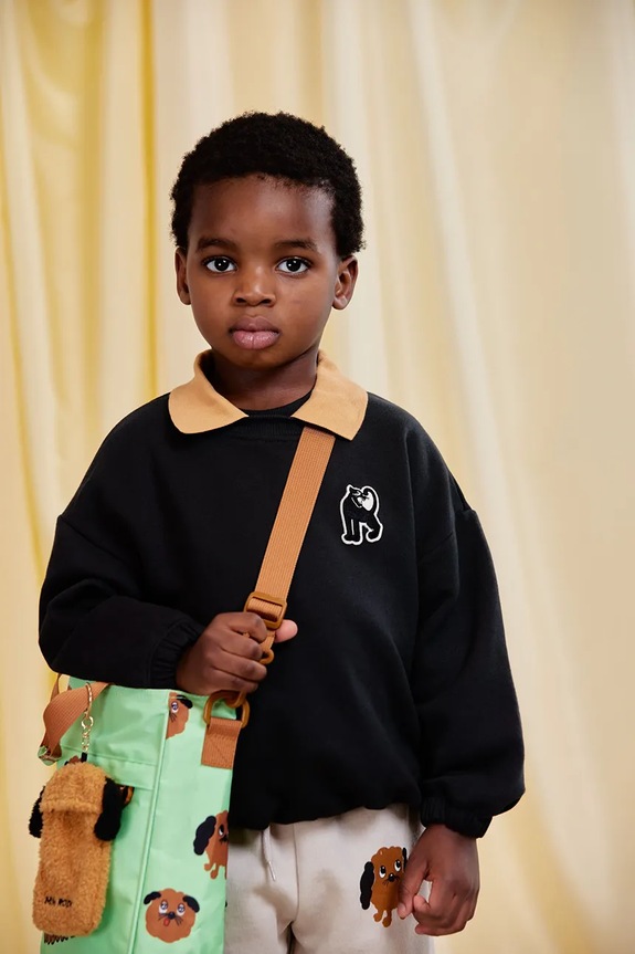 Παιδική βαμβακερή μπλούζα Mini Rodini Panther 11000339