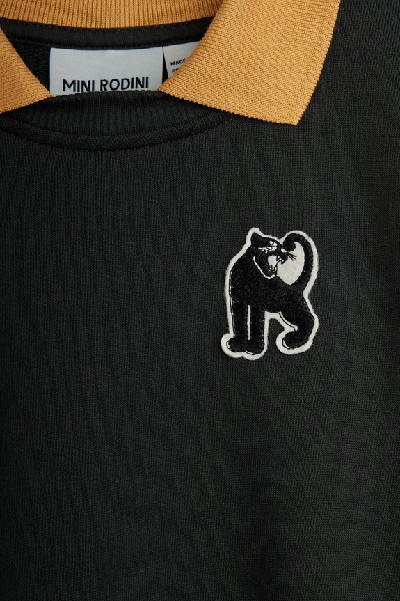 Mini Rodini gyerek melegítőfelső pamutból Panther fekete 11000339