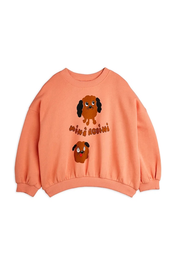 Otroški bombažen pulover Mini Rodini Doggies 26120125 oranžna SS26