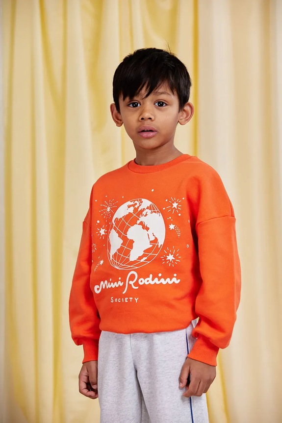 Mini Rodini felpa in cotone bambino/a Mini Rodini society senza arancione 26120148