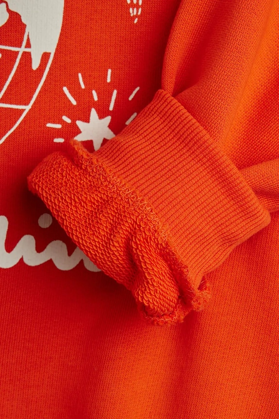 Mini Rodini felpa in cotone bambino/a Mini Rodini society 26120148 arancione