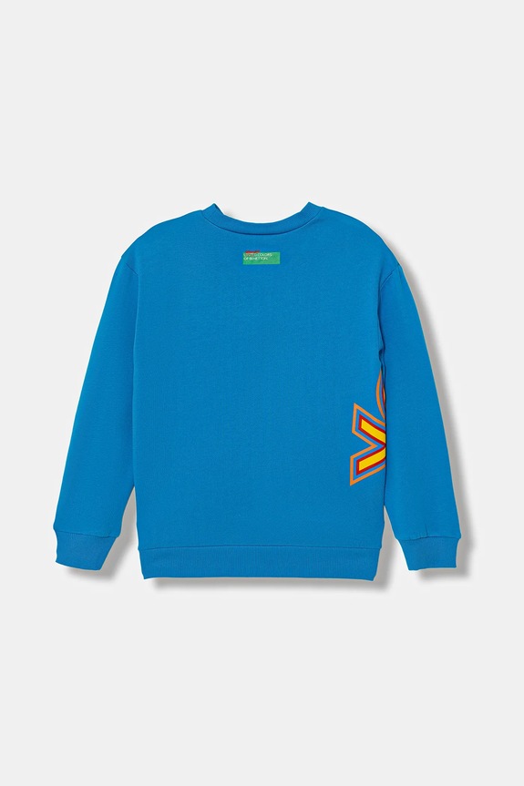 Dětská bavlněná mikina United Colors of Benetton 33NVC10QW.G.Seasonal modrá SS26