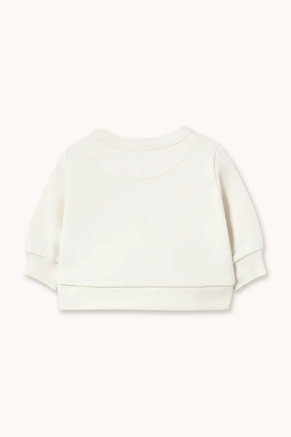 Βαμβακερή μπλούζα μωρού Tinycottons TINY & TINY BABY SWEATSHIRT SS26.153 λευκό SS26