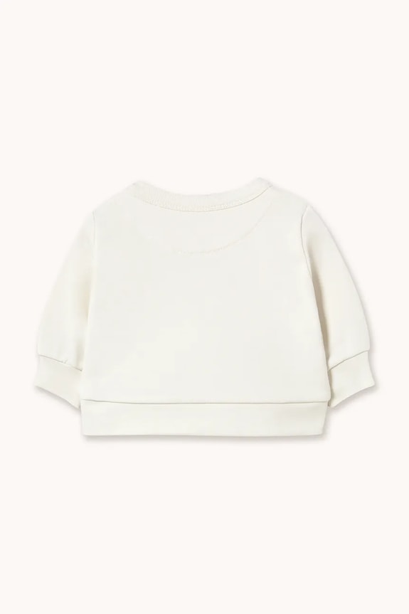 Βαμβακερή μπλούζα μωρού Tinycottons TINY & TINY BABY SWEATSHIRT SS26.153 λευκό SS26