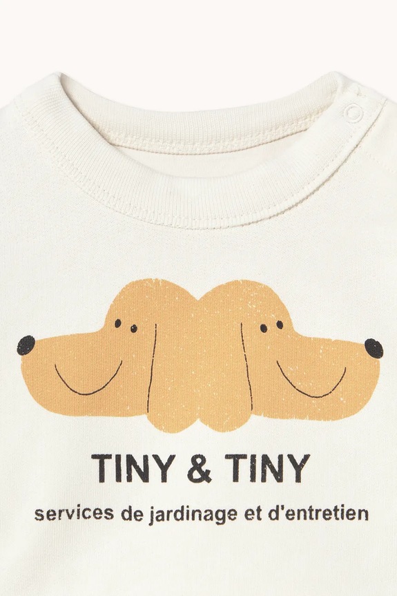 Κοριτσίστικα Βαμβακερή μπλούζα μωρού Tinycottons TINY & TINY BABY SWEATSHIRT SS26.153 λευκό