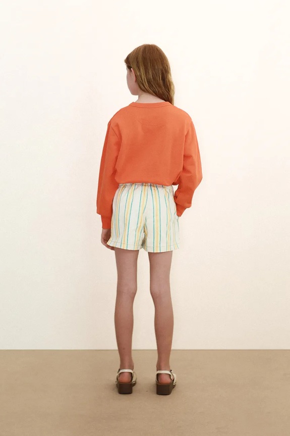 Tinycottons gyerek melegítőfelső pamutból TINY&TINY GRAPHIC SWEATSHIRT SS26.156 narancssárga
