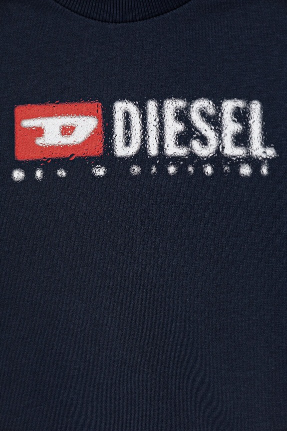 Fiú Diesel gyerek pamut pulóver SDROPS OVER SWEAT-SHIRT J02483.KYAZ3 sötétkék