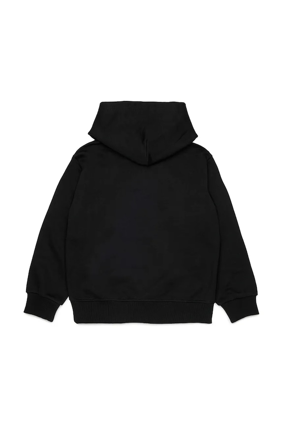 Băieți Diesel hanorac de bumbac pentru copii SCIRCLEHOOD OVER SWEAT-SHIRT J02612.0GEAD negru