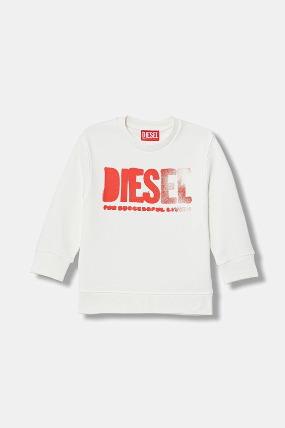 Diesel lyocell keverék szoknya SIDER OVER SWEAT-SHIRT elasztánnal fehér J02619.0GEAD