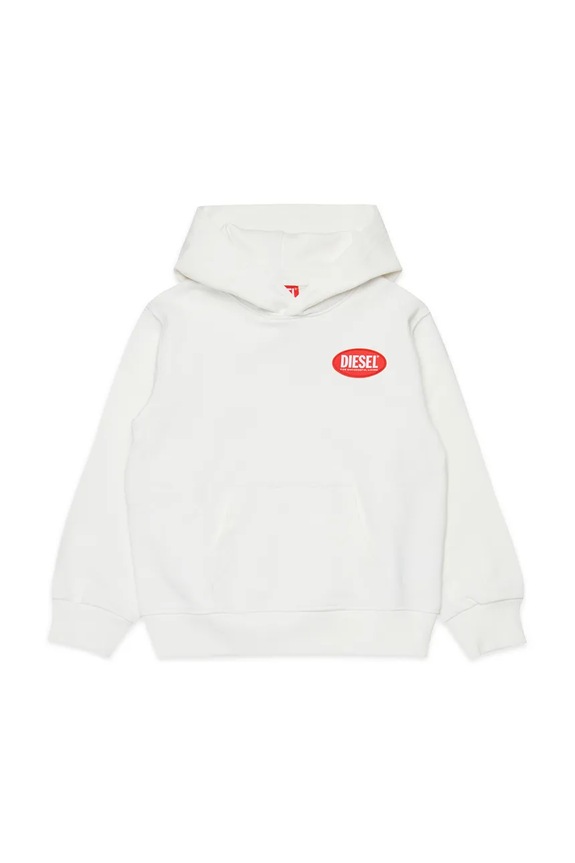 Diesel bluza bawełniana dziecięca SPATCHOOD OVER SWEAT-SHIRT bawełna biały J02624.0GEAD