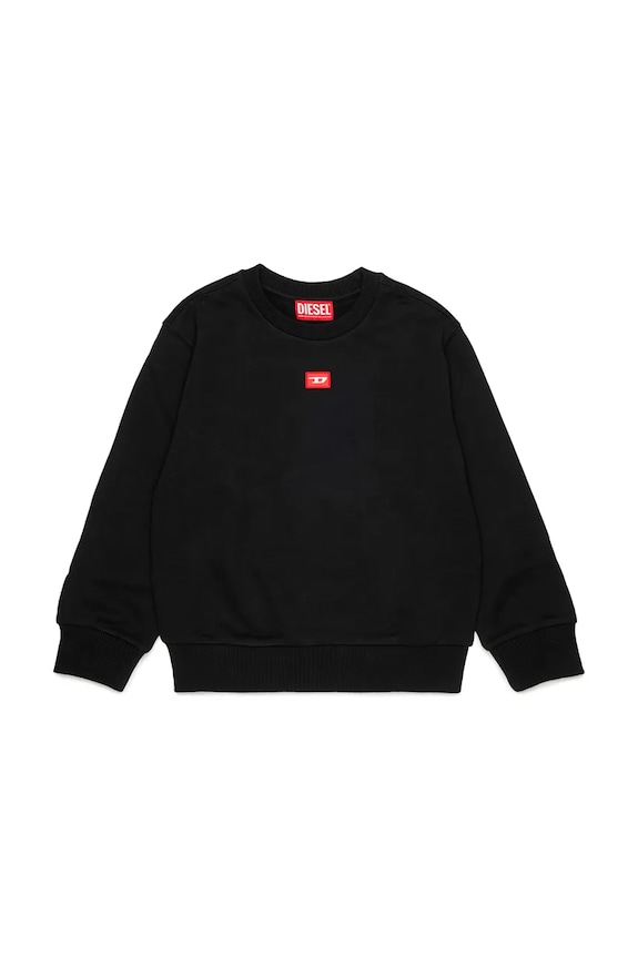 Diesel bluza bawełniana dziecięca SXGIN OVER SWEAT-SHIRT bawełna czarny J02629.0GEAD