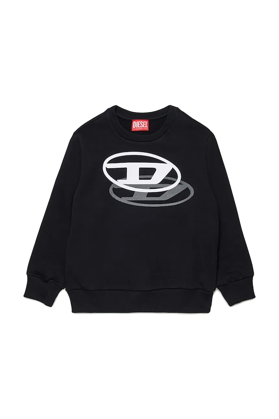 Diesel hanorac de bumbac pentru copii SVALE OVER SWEAT-SHIRT print negru J02627.KYAZ3