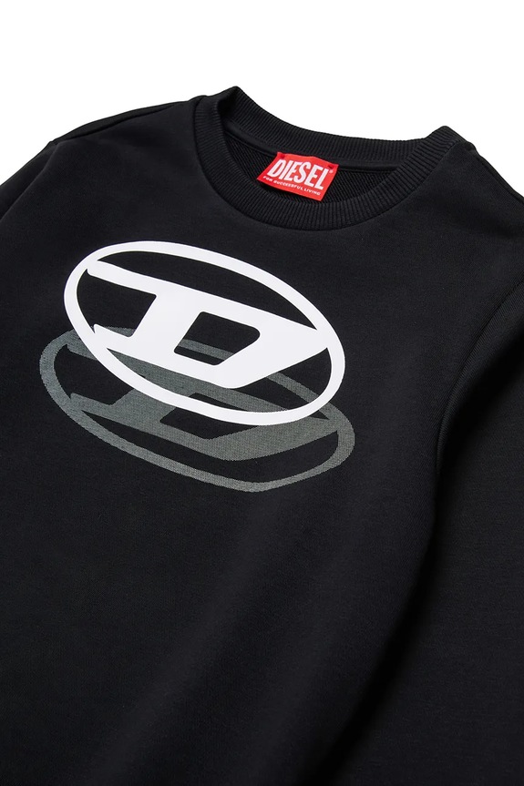 Băieți Diesel hanorac de bumbac pentru copii SVALE OVER SWEAT-SHIRT J02627.KYAZ3 negru