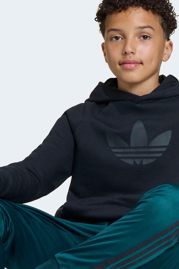 adidas Originals μπλούζα με κουκούλα παιδική με βαμβάκι KE2897
