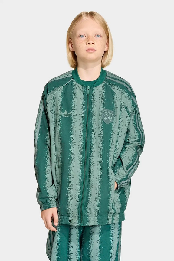 Παιδική μπλούζα adidas Originals χωρίς κουκούλα πράσινο KE2752