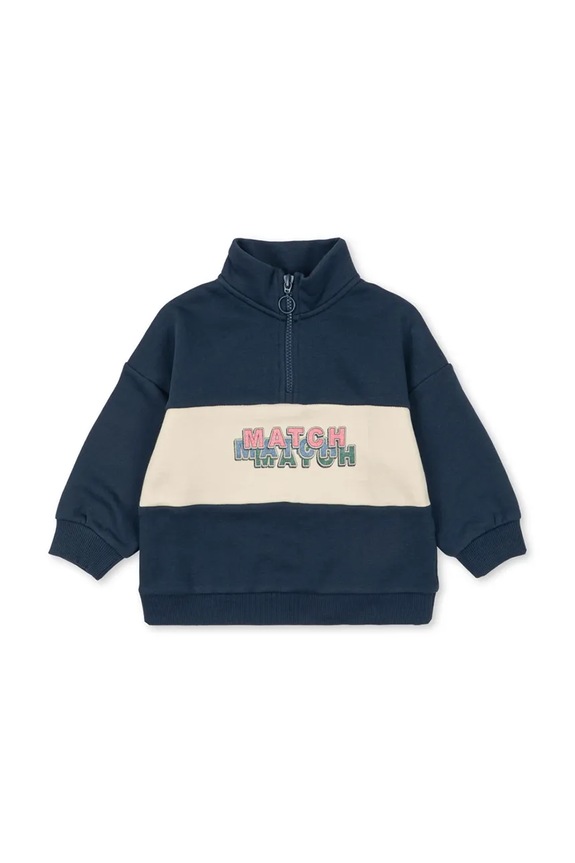 Detská mikina Konges Sløjd LOU HALF ZIP SWEAT OCS KS104939.PPY2 tmavomodrá SS26