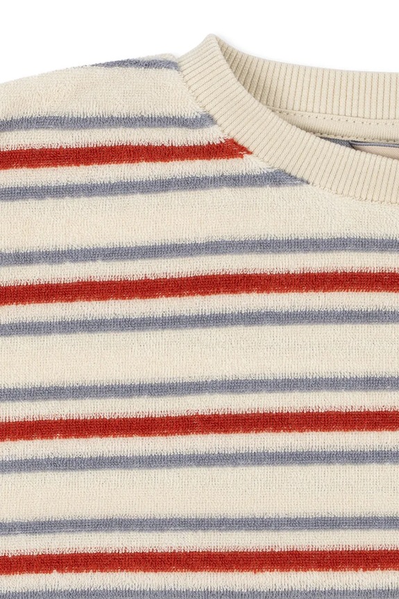 Chłopiec Konges Sløjd bluza dziecięca ITTY RIB SWEAT SHIRT GOTS KS104853.PPY2 beżowy
