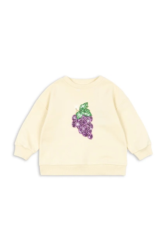 Konges Sløjd bluză copii LOU SEQUIN SWEAT SHIRT OCS imprimeu bej KS104940.PPY2