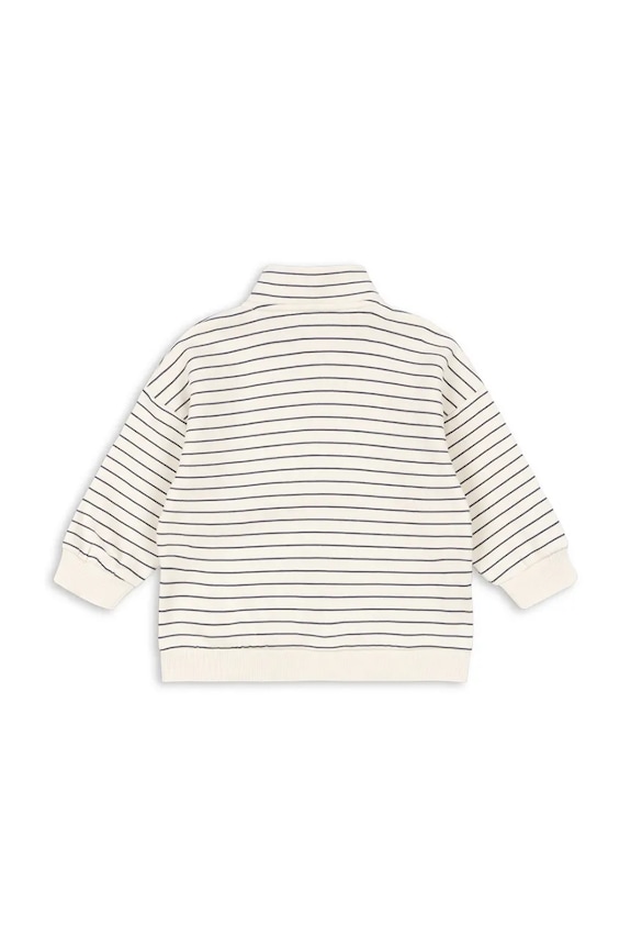 Dječaci Dječja dukserica Konges Sløjd LOU STRIPE HALF ZIP SWEAT OCS KS104941.PPY2 bež