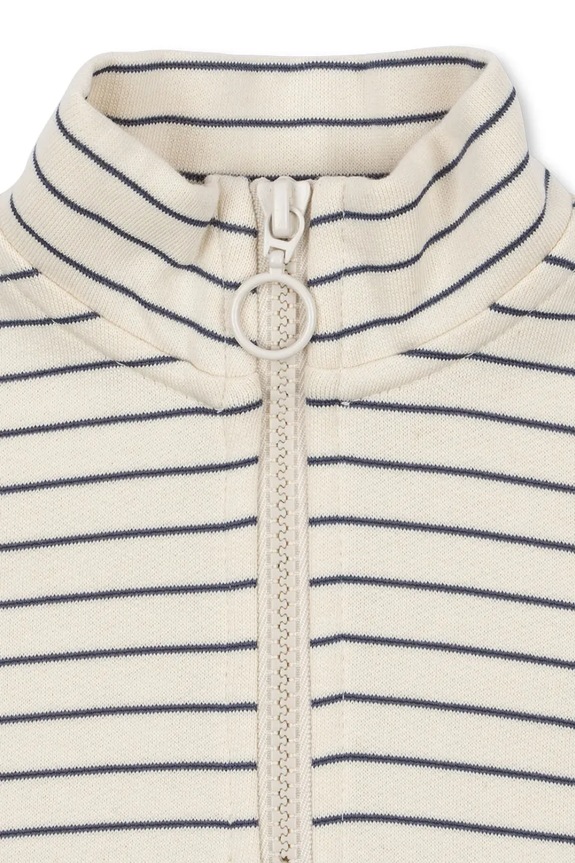 Dječja dukserica Konges Sløjd LOU STRIPE HALF ZIP SWEAT OCS bež KS104941.PPY2
