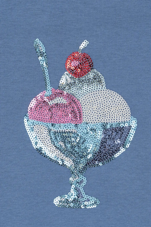 Chłopiec Konges Sløjd bluza dziecięca LOUMILLA SWEAT SHIRT OCS KS104948.PPY2 niebieski
