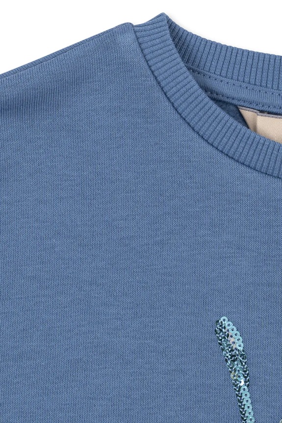 Konges Sløjd bluza dziecięca LOUMILLA SWEAT SHIRT OCS niebieski KS104948.PPY2