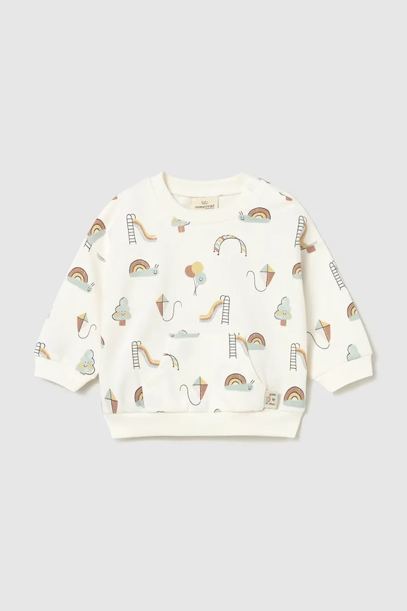 Mayoral Newborn bluză bebe cu modele bej 1487.2A.Newborn.PPY2