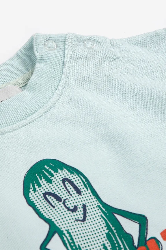 Bobo Choses bluza bawełniana niemowlęca Mr Pickles 126AB032 niebieski SS26