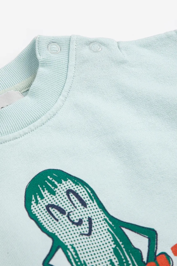 Bobo Choses bluza bawełniana niemowlęca Mr Pickles 126AB032 niebieski SS26