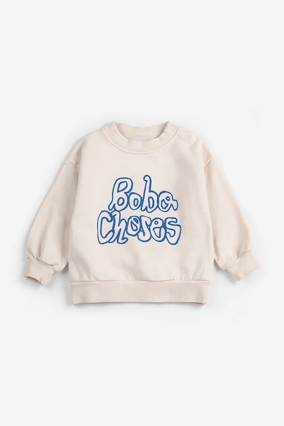 Bobo Choses hanorac de bumbac pentru bebeluși Bobo Choses By Hand 126AB113 bej SS26