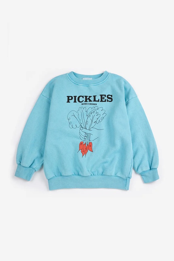 Bobo Choses bluza bawełniana dziecięca Bunch Of Vegetables 126AC040 niebieski SS26