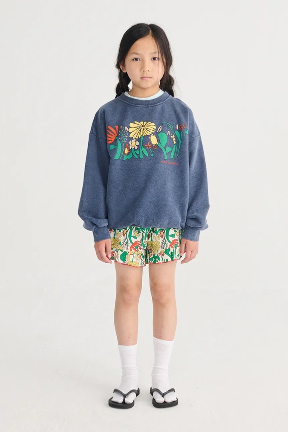 Bobo Choses bluza bawełniana dziecięca Color Herbalist 126AC042 granatowy