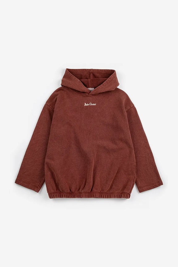 Bobo Choses bluza bawełniana dziecięca 126AC052 brązowy SS26