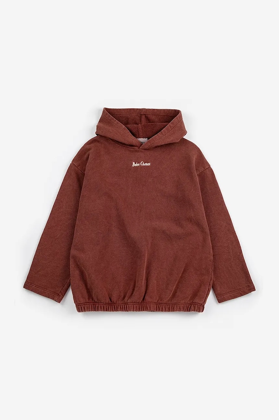 Bobo Choses bluza bawełniana dziecięca 126AC052 brązowy SS26