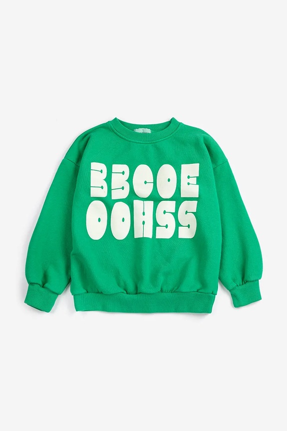 Bobo Choses hanorac de bumbac pentru copii Bobo Choses Modern 126AC142 verde SS26
