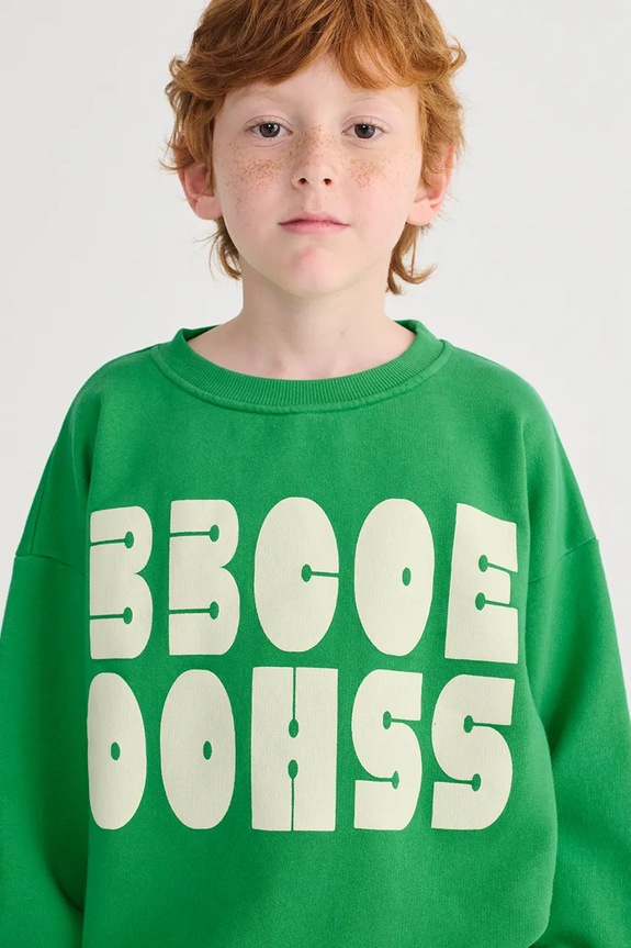 Bobo Choses hanorac de bumbac pentru copii Bobo Choses Modern verde 126AC142