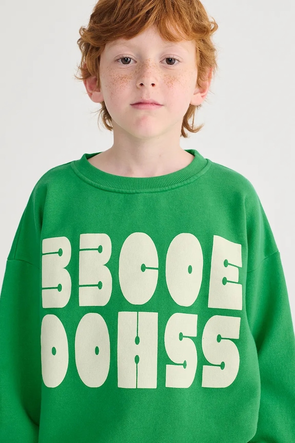 Bobo Choses hanorac de bumbac pentru copii Bobo Choses Modern verde 126AC142