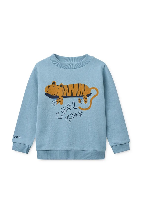 Liewood bluza bawełniana dziecięca Thora Placement Sweatshirt LW20681.PPY2 niebieski SS26