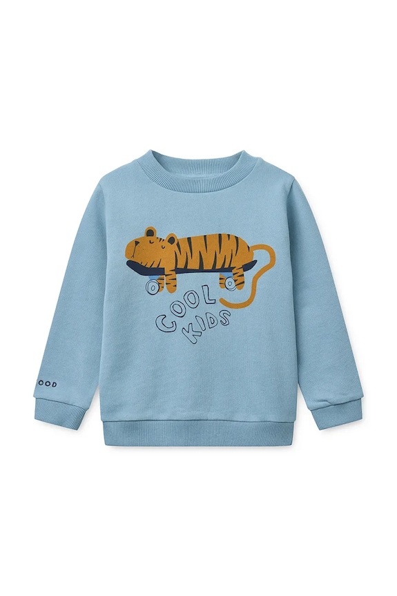 Liewood bluza bawełniana dziecięca Thora Placement Sweatshirt LW20681.PPY2 niebieski SS26