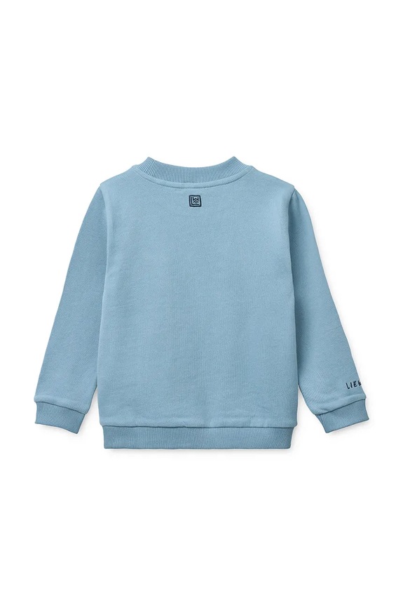 Chłopiec Liewood bluza bawełniana dziecięca Thora Placement Sweatshirt LW20681.PPY2 niebieski